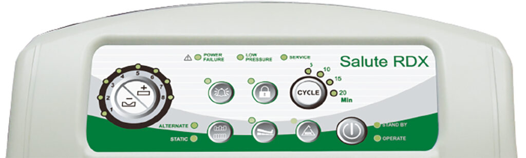 Salute RDX Pump With Control Panel Close Up